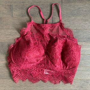 George Red Lace Bralette Women’s M